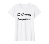 L'Amour Toujours, Amor, Siempre Camiseta gráfica económica, Mujer, Blanco, L