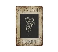 L'amour Triomphe de 8x12 pulgadas, fondo negro, elegante, decoración de par
