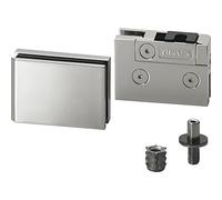 LAMP 170-037-123 Bisagra para puertas de vidrio/acrílico Zamak Negro, plateado