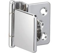 LAMP - Bisagra para puerta de cristal (rectangular, madera, cristal, para puertas de vidrio/acrílico, acero cromado)
