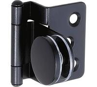 LAMP - Bisagra para puerta de cristal, redonda, de madera, cristal, para puertas de vidrio/acrílico, acero negro