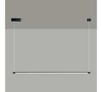 Lamp Black Pendant Light LED Chandelier Lighting Fixture, Linear Hanging for Dining Room Kitchen Island Restaurant Light