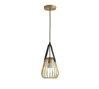 Lamp Chandelier, Brass Birdcage Pendant Light, Linear Lantern Hanging Lamp with E27 Socket Decorative Suspension Lamps, Farmhouse Drop Lights, Bedroom Bedside Chandeliers