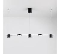 Lamp Chandelier, Dimmable LED Linear Pendant Light Farmhouse Industrial Ceiling Hanging Lamp Long Bar Mid Century For Dining Room Kitchen Isl
