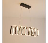 Lamp Chandelier, Wave Shape Linear Pendant Light, Dimmable LED with Remote Control, Spiral Chandeliers for Dining Room Kitchen Island