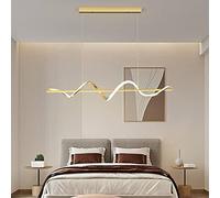 Lamp Chandeliers, Kitchen Island Pendant Light LED Linear Chandelier Dining Table Lamp Dimmable Height Adjustable Ceiling Hanging Fixture with Remote Control Spiral