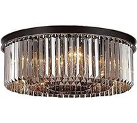 Lamp Grey Chandelier Foyer Dining Crystal Light, Vintage Ceiling Lighting Fixture for Kitchen Island, Living Room, Bedroom/Chandelier/60cm(Ceiling Light,50C