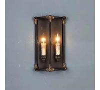 Lamp Retro Rural Lighting Wrought Iron Resin 2 Heads Living Room Restaurant Mount Fixture Corridor Balcony Aisle Lights Wall Lamps
