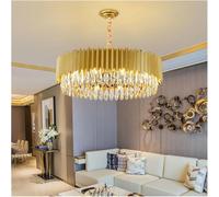 Lamp Round Crystal Chandelier Light LED Luxury Art Deco Compatible with Living Room Kitchen - Bedroom Dining Home Fixtures, Chandeliers
