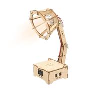 Lamp Stem Toys Science Toy Electric Lamp, Table Light Educational Toys, Wooden Crafts Building Kit, Games for Kids Learning, Classrooms, Homeschool Settings, or at Home, 3.54x2.99x3.54x7.87 Inches