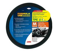 LAMPA 33068 Funda cubierta para el volante negro | Material interior reciclable, sin olor, fácil de montar