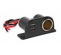 Lampa 38967 - Toma de corriente para encendedor 12/24 V con doble puerto USB