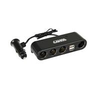 Lam39024 - Enchufe mechero 4 Tomas + 2 Puertos USB 1a 60 cm 5a 12/24v - Marca lampa