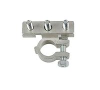Lampa 69909 - Abrazadera de batería galvanizada, fijación de Cable a Extremo sobre Tornillo, Orificio de la Cabeza Ø 6/6/6 mm - Polo Positivo