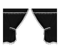 Lampa 96005 Premiere Smart Cabin, Juego de Cortinas de Microfibra para Camiones - Negro