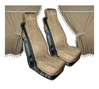 Lampa 98645 Melissa, Juego de Cortinas y Fundas de Asiento de Microfibra para Camión - Beige