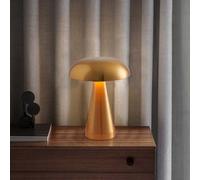 Lampada da comodino a Forma di fungo in Legno, ricaricabile, dimmerabile, con Tocco, a Forma di fungo, con batteria Piccola, ricaricabile tramite USB, Luce notturna per c