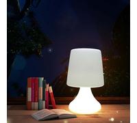 Lampada da comodino in Legno con telecomando, lampada da tavolo ricaricabile con interruttore Interno, luci Decorative RGB con 16 Colori e 4 modalità per Camera da letto
