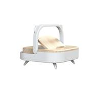 Lampada da comodino in Legno, dimmerabile al Tocco, a batteria, con caricabatterie Wireless, lampada da scrivania ricaricabile tramite USB a Luce calda da 18 W con altopa