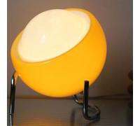 Lampada da comodino in Legno, rotonda, con 3 Temperature di Colore variabili, da tavolo con interruttore, rotonda, per interni, Piccola insegna, Camera da letto Opaca, gi