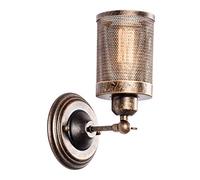 Lampada da parete industriale, lampada da parete d'interni d'epoca a rete metallica Steampunk LULING Steampunk, zoccolo regolabile per garage Gate Gate Porch Hallway (NO Bulb）