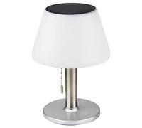 Lampada da tavolo solare in Legno dimmerabile con interruttore a Tirante, in Acciaio INOX, Senza fili, a batteria, 200 LM di Luce Bianca 6000K, impermeabile per esterni,