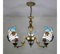 Lampadario a forma di farfalla di lusso contemporaneo a LED, stile americano, creativo, per soggiorno, ristorante, camera da letto, villa, hotel, bar, KTV, club, lampada a sospensione in vetro colora