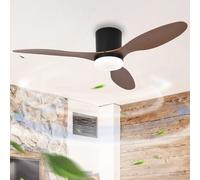 Lampadario Ventilatore Da Soffitto 106cm Y Mando A Distancia APP, LED Regulable 3 Palas Reversible Lampadario Con Pale Para Salon, 6 Velocidades Silencioso Grande Plafoniera Ventilatore Con Timer