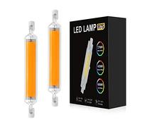 Lampadina LED 10W R7S 118mm Bianco caldo 2700K-3000K 110V / 230V Luce COB super brillante Nessun sfarfallio equivalente Lampada alogena R7S J118, per lampada da parete Lampada da terra,2pcs