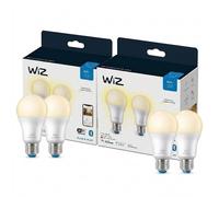 LAMPADINA SMART Wi-Fi E27 WIZ 4 PZ 8W 60W 2700K Bianco Caldo LED Nuovo