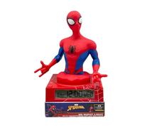 Kids Licensing LAMPARA 3D CON DESPERTADOR Y FECHA SPIDERMAN (4x1)
