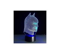 Lámpara 3D de Batman para habitación, luz nocturna decorativa, multicolor, 7 colores cambiantes, cable