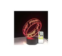 Lámpara 3D de El Señor de los Anillos, 7 colores, regalo para niños, luz nocturna táctil para niños,