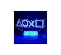 Lámpara 3D, luz nocturna de ilusión 3D con control remoto y base táctil, lámpara de escritorio LED de