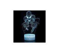 Lámpara 3D Spiderman, luz nocturna LED con control táctil