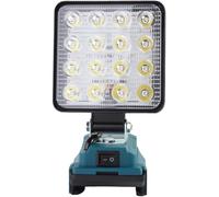 Lámpara a Batería para BOSCH 21V, 25W 1000Lm, Luz de Trabajo LED Inalámbrica, Foco LED Bateria, Lámpara Portátil para Obras con Puertos de Carga Tipo C y USB