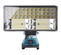 Lámpara a Batería para Makita 20V, 65W 4500Lm, Luz de Trabajo LED Inalámbrica, Foco LED Bateria, Lámpara Portátil para Obras con Puertos de Carga Tipo C y USB (B)