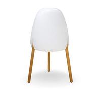 Lámpara al aire libre moderna Led Rocket madera y PVC blanco