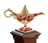 Lámpara Aladino,Juguetes Aladino | Adornos clásicos vintage Regalo artesanal de metal Lámpara de Aladino Luz de deseos y caja de baratijas | Adornos clásicos vintage regalo artesanal de metal, lámpara