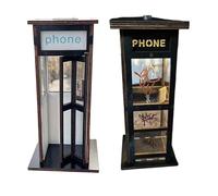 Lámpara ambiental cabina telefónica vintage | 2pc Lámpara cabinas telefónica | Lámparas cabecera mesa alta cabina telefónicas luz LED cálida | Cabinas telefónicas Escritorio Luces nocturnas Accesorios