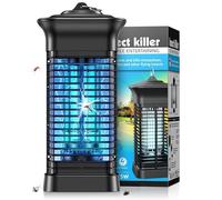 Lámpara Antimosquitos, 4200V UV Mata Mosquitos Electrico, Lampara Antimosquitos Exterior Interior, IPX4 Impermeable, Adecuado para Jardines, Salas de Estar, Camping Etc., Cable de 1,5 m