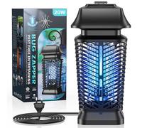 Lámpara Antimosquitos Eléctrica 3000V, 20W UV Mata Mosquitos Electrico, IPX4 Impermeable Insecticida, Trampa Eficaz para Insectos, Ideal para Uso en Interior y Exterior