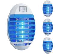 Lámpara Antimosquitos Electrico,4 Piezas Repelente Mosquitos Interior,Enchufe Anti-Mosquitos,Lámpara de Insectos,para Dormitorio, Cocina,Oficina