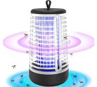 Lámpara Antimosquitos Eléctrico, Exterior lampara Antimosquitos Anti Mosquitos Control de Plagas para Patio Trasero Camping, Repelente de Insectos Interior, 20W 2000V Recargable Matar