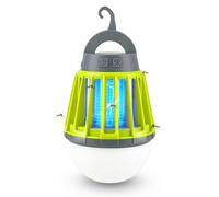 Lampara Antimosquitos Electrico Luz Lampara Camping 2-en-1, Portátil IPX6 Impermeable Mata Mosquitos Electrico con 3 Niveles de Brillo, Linterna LED Recargable USB para Camping Jardín Exterior