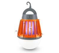 Lampara Antimosquitos Electrico Luz Lampara Camping 2-en-1, Portátil IPX6 Impermeable Mata Mosquitos Electrico con 3 Niveles de Brillo, Linterna LED Recargable USB, para Camping Exterior Jardín