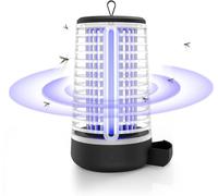 Lámpara antimosquitos electrónica, 360 ° UV Asesino de Insectos antimosquitos eléctricos, Ilumina y Mata a los Insectos voladores, Mata la Trampa de Mosquitos para Interior y Exterior