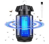 Lámpara Antimosquitos, GuKKK 20W 3500V UV Mata Mosquitos, Mata Mosquitos con Cepillo Limpio Alcance Efectivo de 80m², IPX4 Impermeable, para Interior y Exterior Jardín
