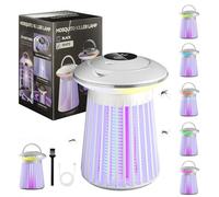 Lampara Antimosquitos Interior,Mata Mosquitos Electrico con Función de Luz Nocturna ,2 en 1 Luz Antimosquitos,Recargable,Repelente Mosquitos para uso en Interiores,Patios,Oficinas
