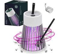 Lampara Antimosquitos Interior, Mosquitos Electrico USB Recargable UV, Asesino de Mosquitos, Trampa Electrónica para Moscas y Insectos para El Hogar, Jardín, Acampar